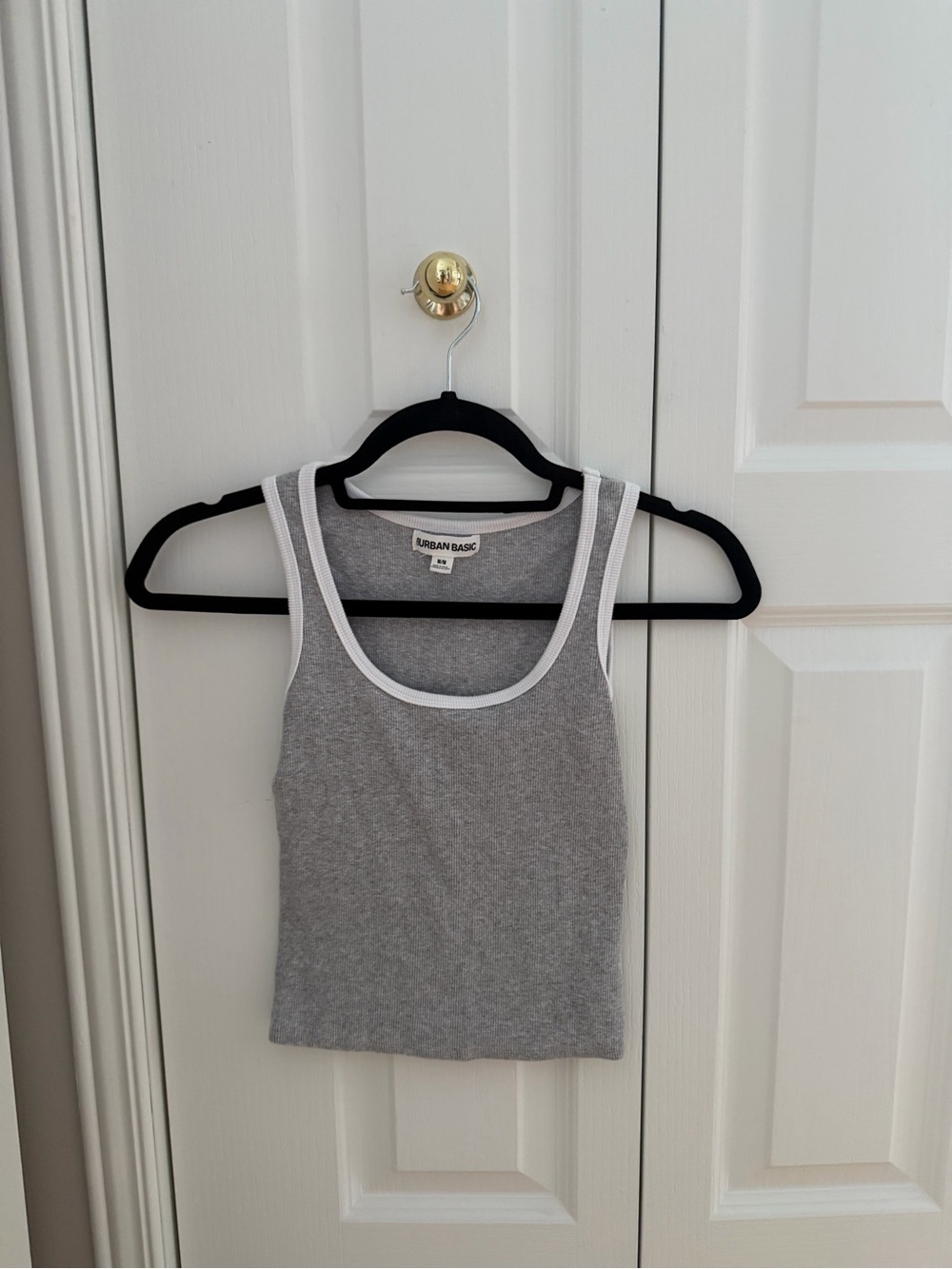 Urban Planet Gray Tank with White Trim